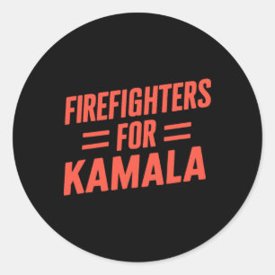 Kamala Harris 47 Th 2024 Firefighters For Kamala  Classic Round Sticker