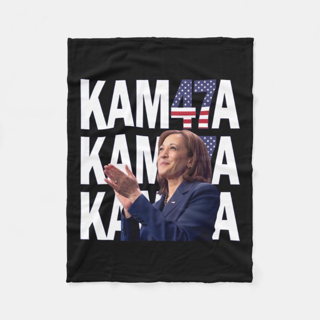 Kamala Harris 47th President Of Usa  Fleece Blanket (Front)