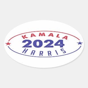 Kamala Harris 47Th President USA America 2024 Oval Sticker