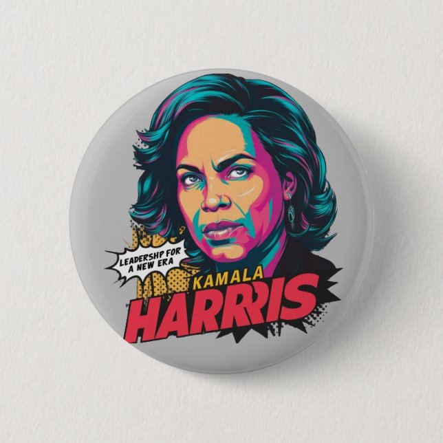 Kamala Harris 6 Cm Round Badge (Front)