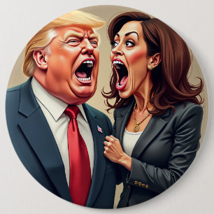 Kamala harris  6 cm round badge