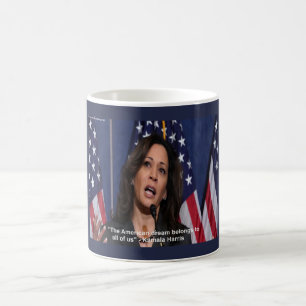 Kamala Harris & American Dream Quote Coffee Mug