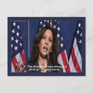 Kamala Harris & American Dream Quote Postcard