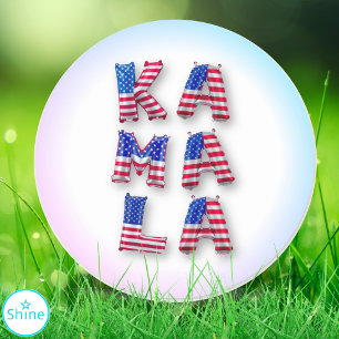 Kamala Harris American Flag Balloon Alphabets Cute Classic Round Sticker