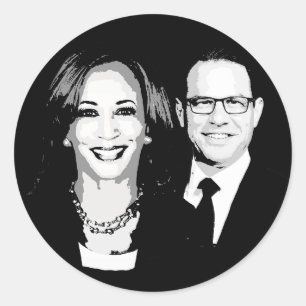 Kamala Harris and Josh Shapiro Ticket Classic Round Sticker