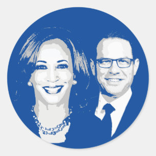 Kamala Harris and Josh Shapiro Ticket Classic Round Sticker
