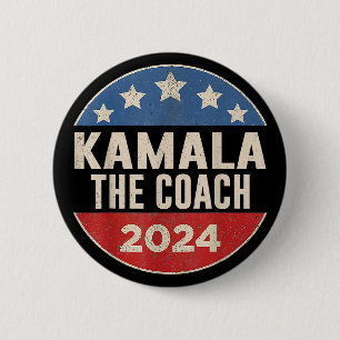 Kamala Harris And The Coach 6 Cm Round Badge