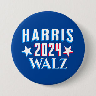 Kamala Harris and Tim Walz 2024 7.5 Cm Round Badge