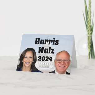 Kamala Harris and Tim Walz 2024 Card