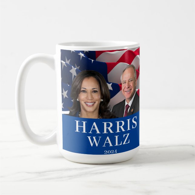 Kamala Harris And Tim Walz 2024 Coffee Mug (Left)