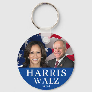 Kamala Harris And Tim Walz 2024 Key Ring