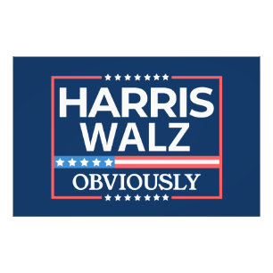 Kamala Harris and Tim Walz 2024 Photo Print
