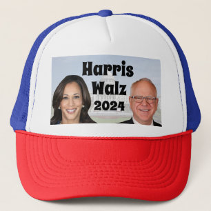 Kamala Harris and Tim Walz 2024 Trucker Hat