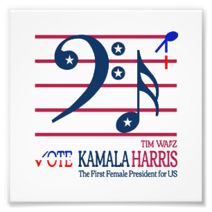 Kamala Harris and Tim Walz Photo Print
