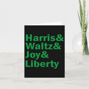 Kamala Harris And Waltz Joy Liberty Funny  Card