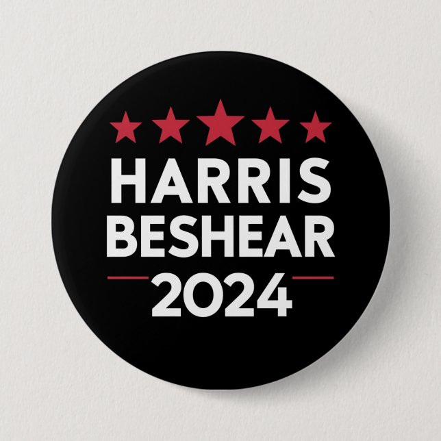 Kamala Harris Andy Beshear 2024 Harris Beshear 202 7.5 Cm Round Badge (Front)