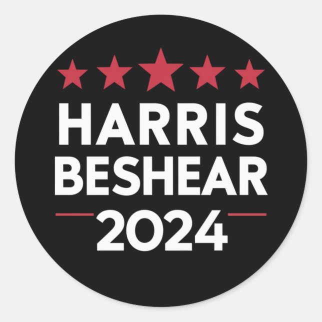 Kamala Harris Andy Beshear 2024 Harris Beshear 202 Classic Round Sticker (Front)