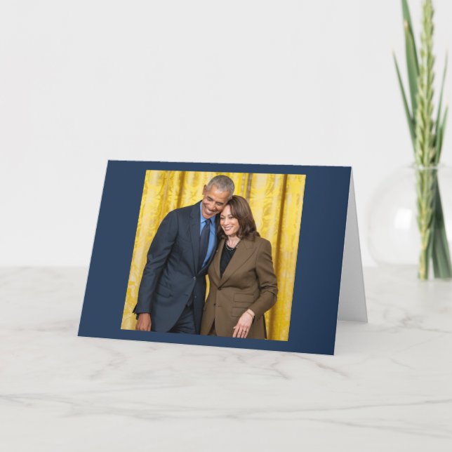 Kamala Harris & Barack Obama  Thank You Card (Front)