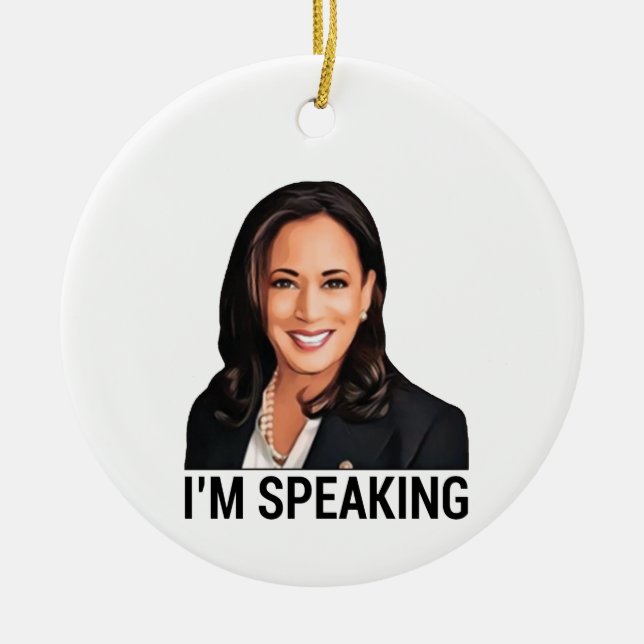 Kamala Harris Biden Harris 2020 Presidential Ceramic Tree Decoration (Front)