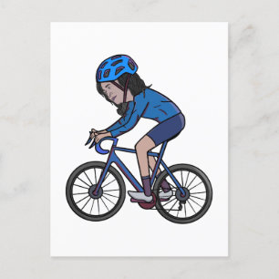 Kamala Harris Bike Postcard