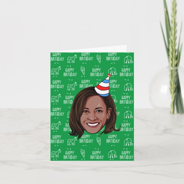 KAMALA HARRIS Birthday Card (Front)