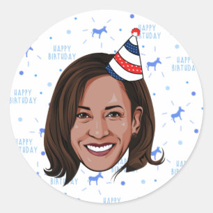 Kamala Harris Birthday Classic Round Sticker