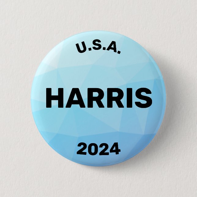 Kamala Harris Blue 2024 6 Cm Round Badge (Front)