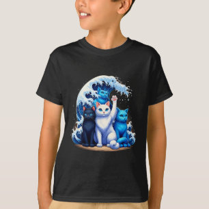 Kamala Harris Blue Cats Wave Cat Owners Cat Lovers T-Shirt