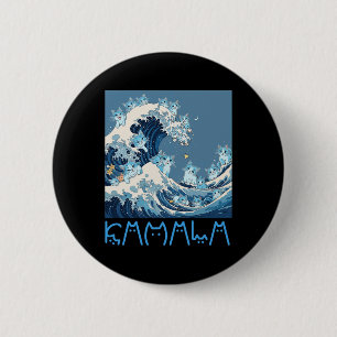 Kamala Harris Blue Cats Wave - Funny For Cat Owner 6 Cm Round Badge
