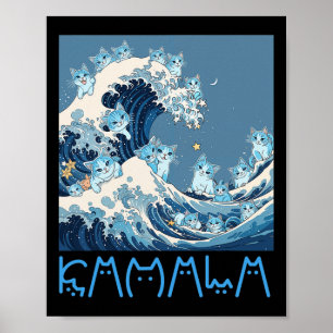 Kamala Harris Blue Cats Wave - Funny For Cat Owner Poster