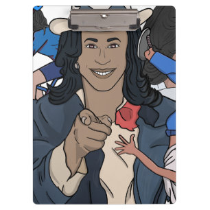 Kamala Harris Bootleg Rap Style Election Clipboard