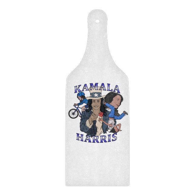 Kamala Harris Bootleg Rap Style Election Cutting Board (Front)