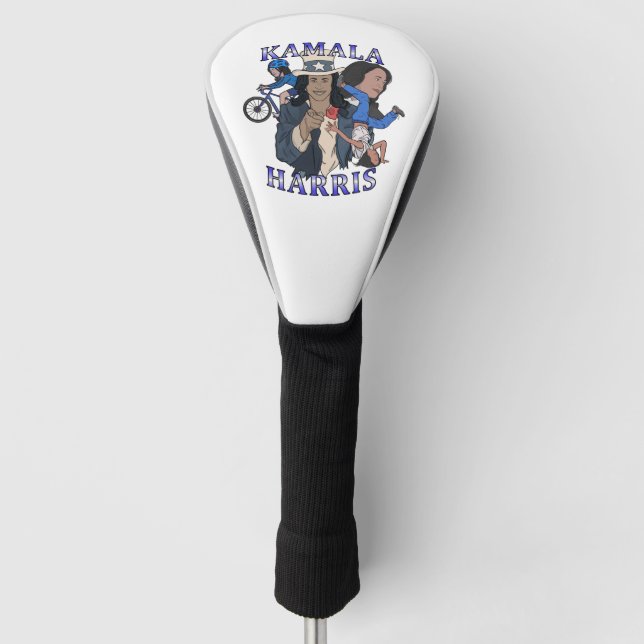 Kamala Harris Bootleg Rap Style Election Golf Head Cover (Front)