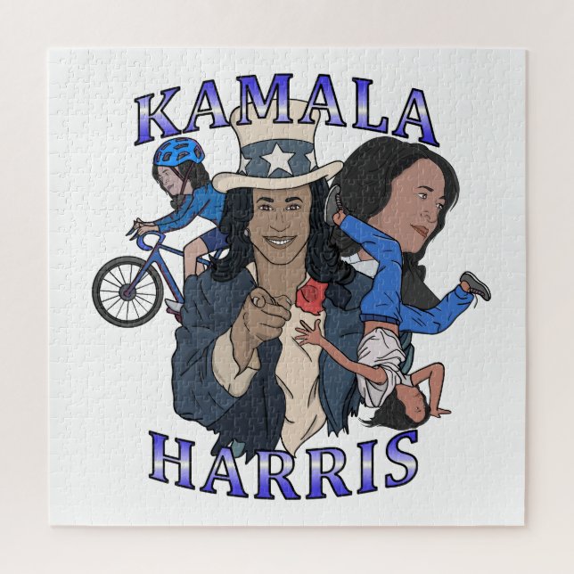Kamala Harris Bootleg Rap Style Election Jigsaw Puzzle (Vertical)