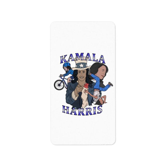 Kamala Harris Bootleg Rap Style Election Label (Front)