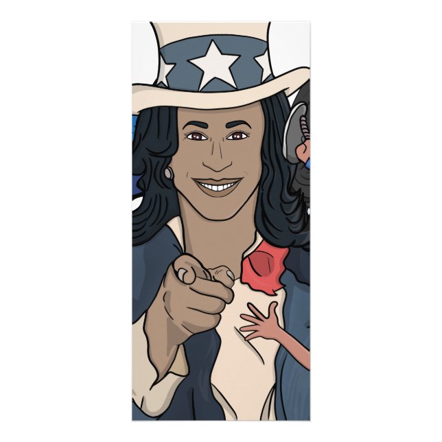 Kamala Harris Bootleg Rap Style Election Rack Card (Front)