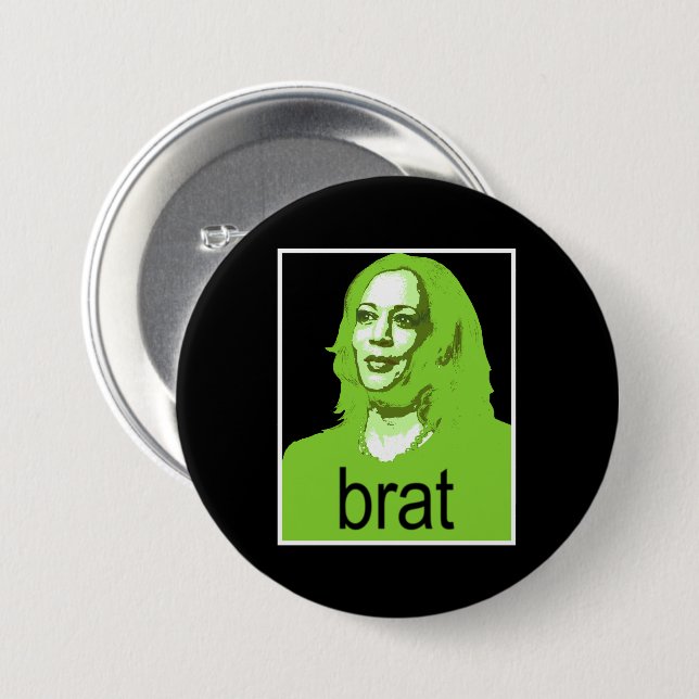 Kamala Harris Brat 7.5 Cm Round Badge (Front & Back)