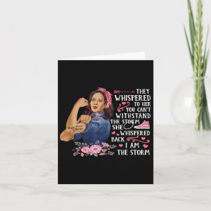 Kamala-harris Breast Cancer I Am The Storm Yes We  Card