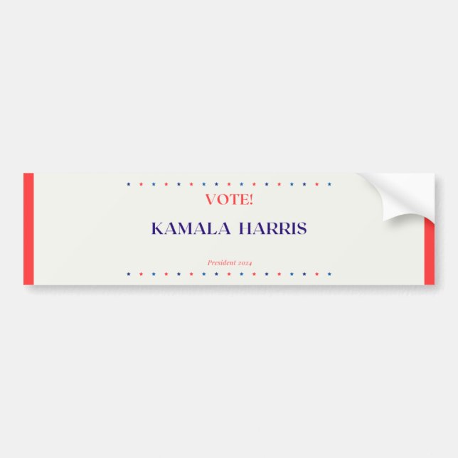 Kamala Harris Bumper Sticker (Front)