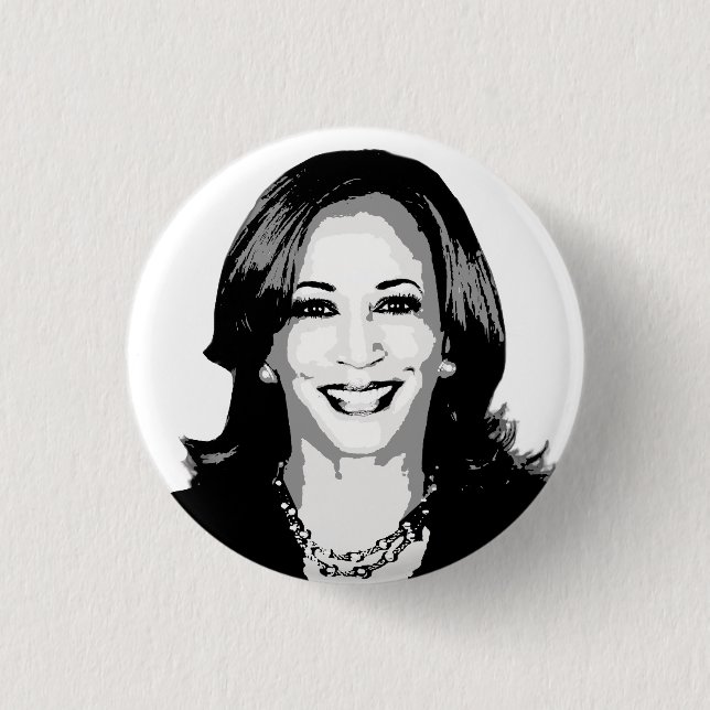 Kamala Harris Bust 3 Cm Round Badge (Front)