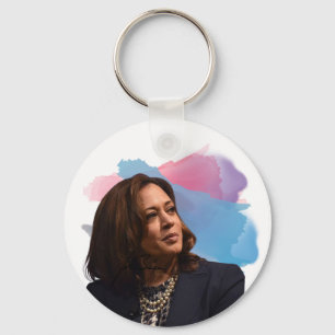 Kamala Harris Button Key Ring