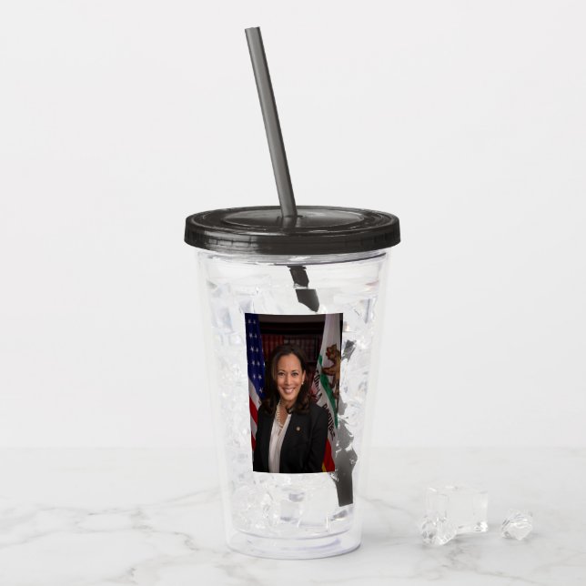 Kamala Harris Candidate for President US 2024 Acrylic Tumbler (Front Ice)