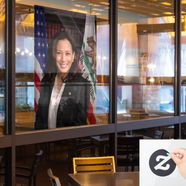 Kamala Harris Candidate for President US 2024 Window Cling (Restaurant Window)