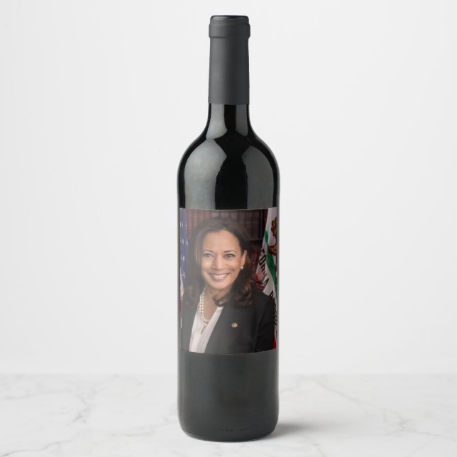 Kamala Harris Candidate for President US 2024 Wine Label (Front)