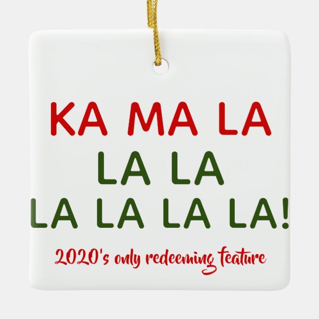 Kamala (Harris) Carol Ceramic Ornament (Front)