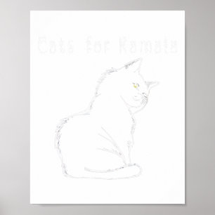 Kamala Harris Cat Funny  Poster