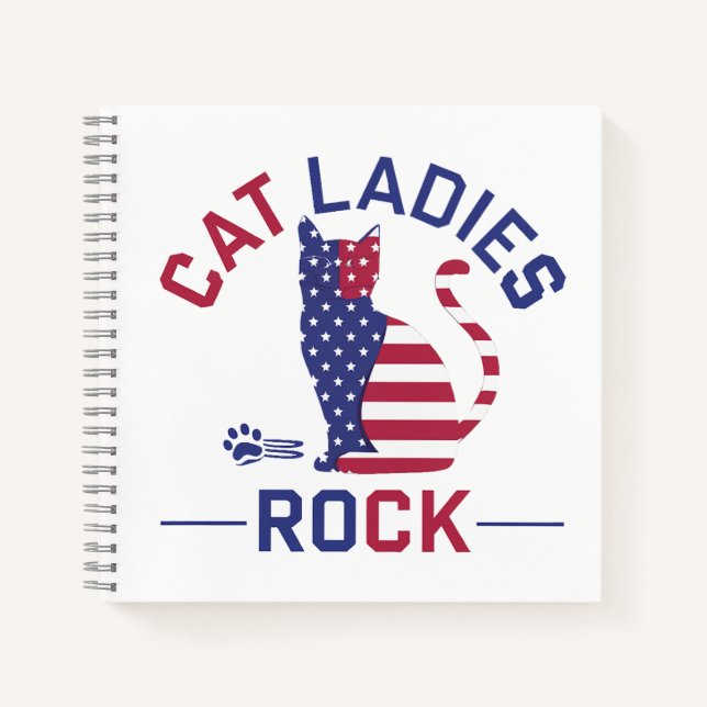 KAMALA HARRIS CAT LADIES ROCK! Notebook (Front)