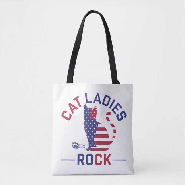 KAMALA HARRIS CAT LADIES ROCK! Tote Bag (Front)