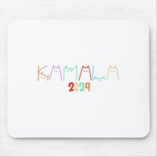 Kamala Harris Cat Lettering Funny Cat Ladies For K Mouse Mat