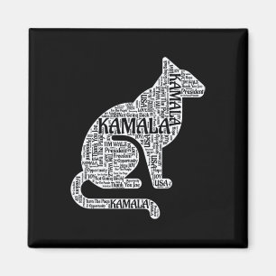 Kamala Harris Cat Word Cloud Joy Hope 47 President Magnet